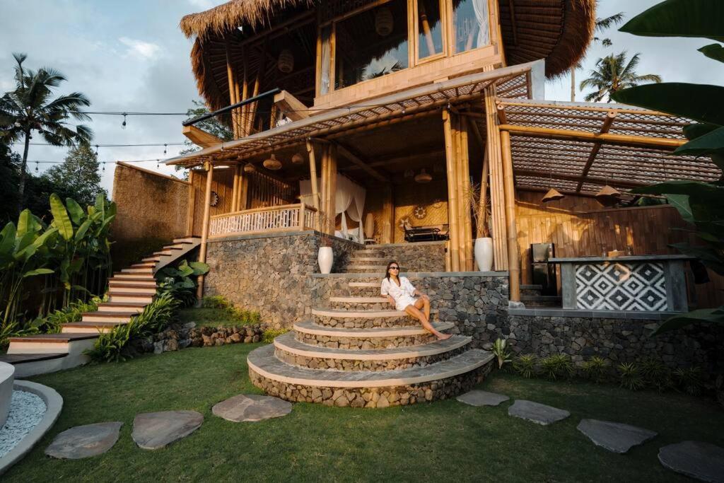 Makerti Bali~Bamboo House Villa Selat Bagian luar foto