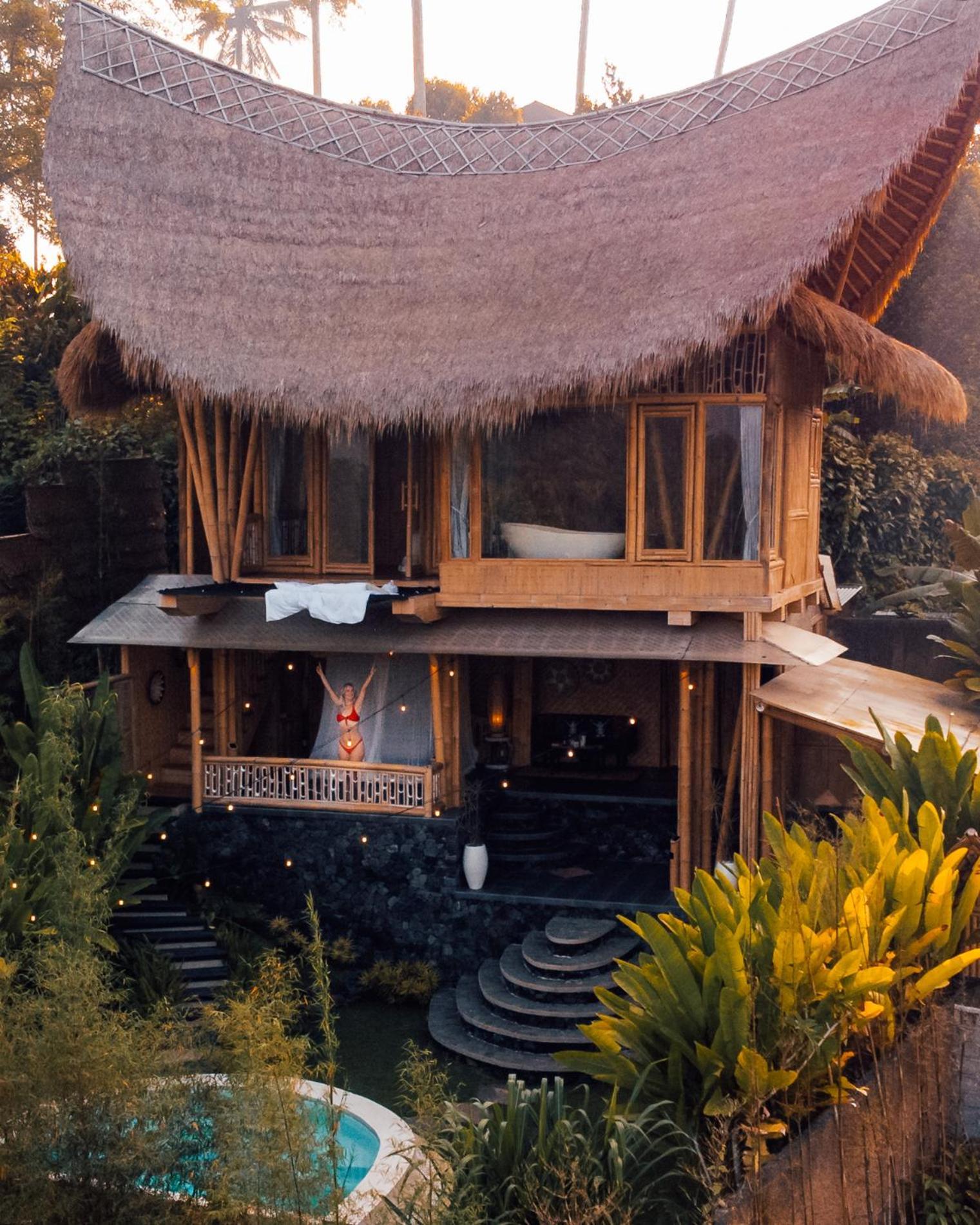 Makerti Bali~Bamboo House Villa Selat Bagian luar foto