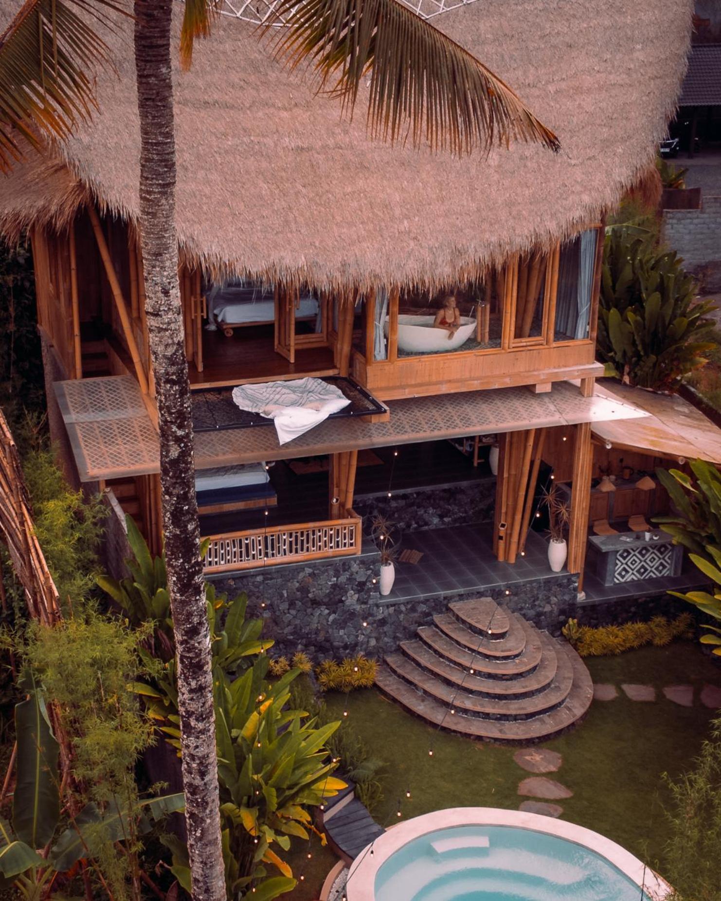 Makerti Bali~Bamboo House Villa Selat Bagian luar foto