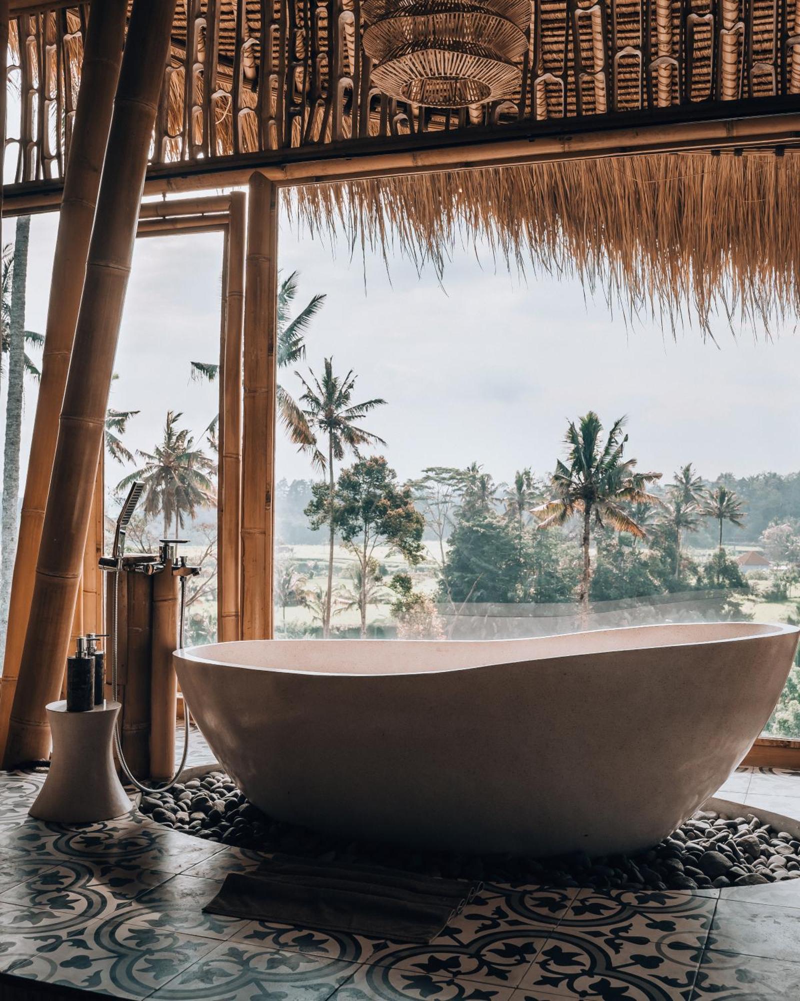 Makerti Bali~Bamboo House Villa Selat Bagian luar foto